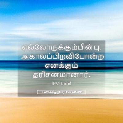 Picture 05 - 1 கொரிந்தியர் 15:8 TAMIRV -  - Bible Verse Picture