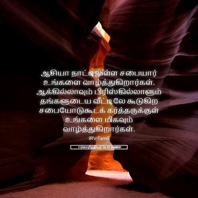 Picture 05 - 1 கொரிந்தியர் 16:19 TAMIRV - ஆசியா நாட்டிலுள்ள - Bible Verse Picture