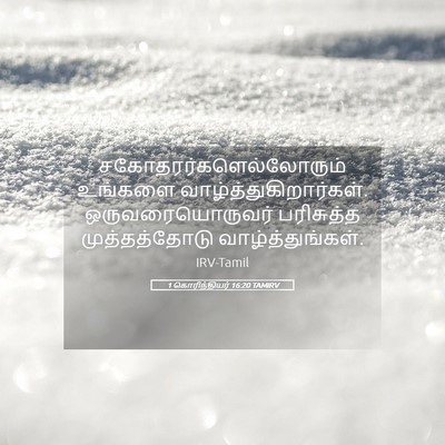 Picture 05 - 1 கொரிந்தியர் 16:20 TAMIRV -  - Bible Verse Picture