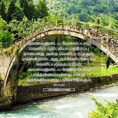 Picture 05 - 1 கொரிந்தியர் 3:13 TAMIRV - அவனவனுடைய - Bible Verse Picture
