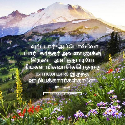 Picture 05 - 1 கொரிந்தியர் 3:5 TAMIRV - பவுல் யார்? - Bible Verse Picture