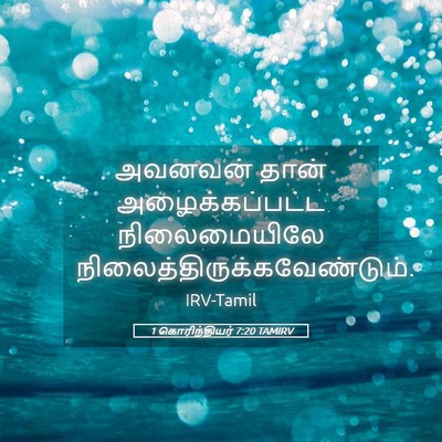 Picture 05 - 1 கொரிந்தியர் 7:20 TAMIRV - அவனவன் தான் - Bible Verse Picture