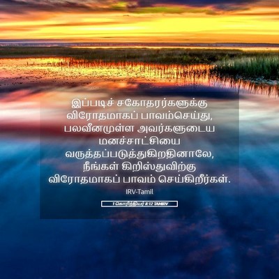 Picture 05 - 1 கொரிந்தியர் 8:12 TAMIRV - இப்படிச் - Bible Verse Picture