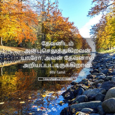 Picture 05 - 1 கொரிந்தியர் 8:3 TAMIRV - தேவனிடம் - Bible Verse Picture