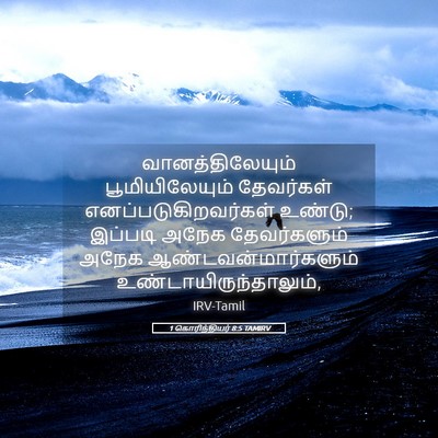 Picture 05 - 1 கொரிந்தியர் 8:5 TAMIRV - வானத்திலேயும் - Bible Verse Picture