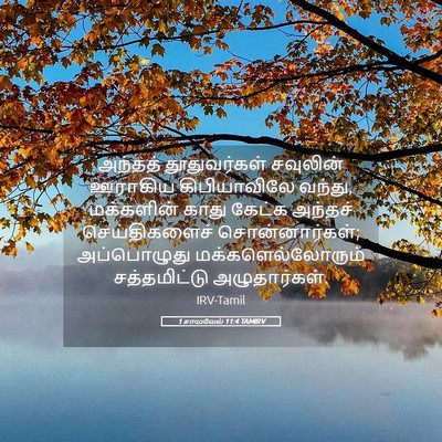 Picture 05 - 1 சாமுவேல் 11:4 TAMIRV - அந்தத் தூதுவர்கள் - Bible Verse Picture
