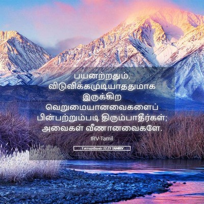 Picture 05 - 1 சாமுவேல் 12:21 TAMIRV - பயனற்றதும், - Bible Verse Picture