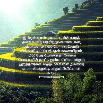 Picture 05 - 1 சாமுவேல் 13:2 TAMIRV - இஸ்ரவேலில் - Bible Verse Picture