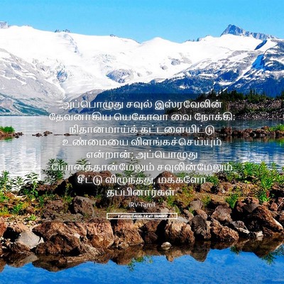 Picture 05 - 1 சாமுவேல் 14:41 TAMIRV - அப்பொழுது சவுல் - Bible Verse Picture