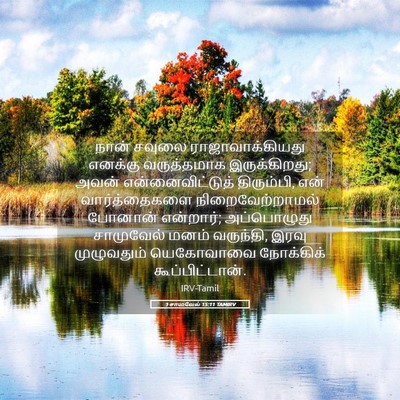 Picture 05 - 1 சாமுவேல் 15:11 TAMIRV - நான் சவுலை - Bible Verse Picture
