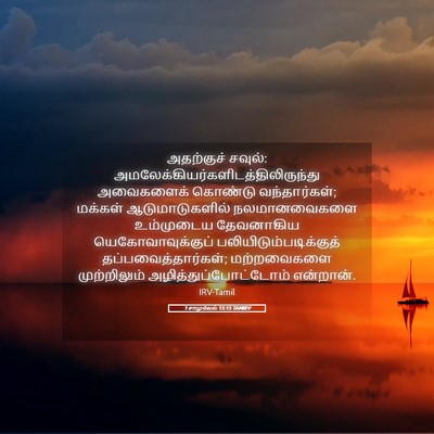 Picture 05 - 1 சாமுவேல் 15:15 TAMIRV - அதற்குச் சவுல்: - Bible Verse Picture