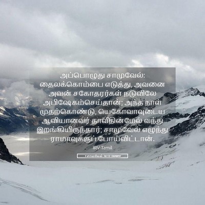 Picture 05 - 1 சாமுவேல் 16:13 TAMIRV - அப்பொழுது - Bible Verse Picture