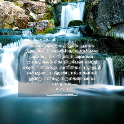 Picture 05 - 1 சாமுவேல் 18:21 TAMIRV - அவள் அவனுக்கு - Bible Verse Picture