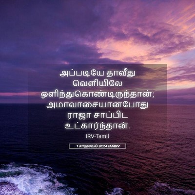 Picture 05 - 1 சாமுவேல் 20:24 TAMIRV - அப்படியே தாவீது - Bible Verse Picture