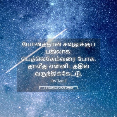 Picture 05 - 1 சாமுவேல் 20:28 TAMIRV - யோனத்தான் - Bible Verse Picture