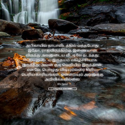 Picture 05 - 1 சாமுவேல் 25:36 TAMIRV - அபிகாயில் - Bible Verse Picture
