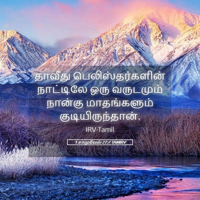 Picture 05 - 1 சாமுவேல் 27:7 TAMIRV - தாவீது - Bible Verse Picture
