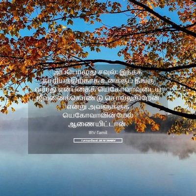 Picture 05 - 1 சாமுவேல் 28:10 TAMIRV - அப்பொழுது சவுல்: - Bible Verse Picture