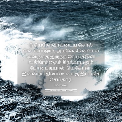 Picture 05 - 1 சாமுவேல் 28:18 TAMIRV - நீ யெகோவாவுடைய - Bible Verse Picture