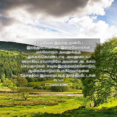 Picture 05 - 1 சாமுவேல் 28:3 TAMIRV - சாமுவேல் இதற்கு - Bible Verse Picture