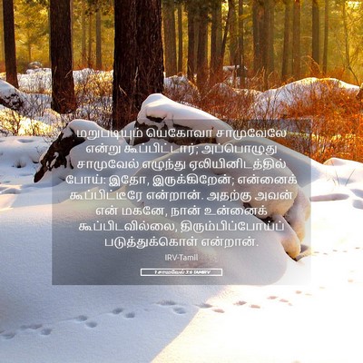 Picture 05 - 1 சாமுவேல் 3:6 TAMIRV - மறுபடியும் யெகோவா - Bible Verse Picture