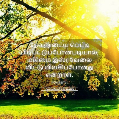 Picture 05 - 1 சாமுவேல் 4:22 TAMIRV - தேவனுடைய பெட்டி - Bible Verse Picture
