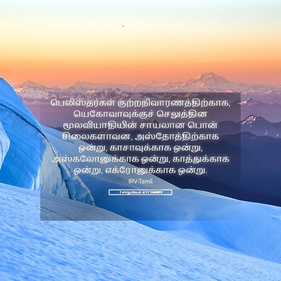 Picture 05 - 1 சாமுவேல் 6:17 TAMIRV - பெலிஸ்தர்கள் - Bible Verse Picture
