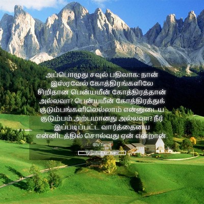 Picture 05 - 1 சாமுவேல் 9:21 TAMIRV - அப்பொழுது சவுல் - Bible Verse Picture