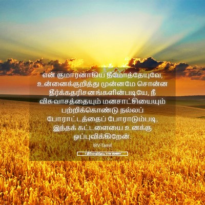 Picture 05 - 1 தீமோத்தேயு 1:18 TAMIRV - என் குமாரனாகிய - Bible Verse Picture