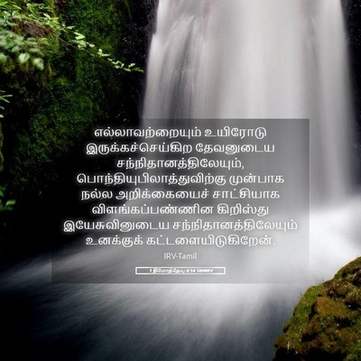 Picture 05 - 1 தீமோத்தேயு 6:14 TAMIRV - எல்லாவற்றையும் - Bible Verse Picture
