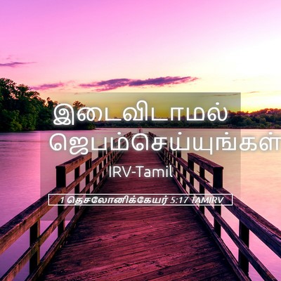 Picture 05 - 1 தெசலோனிக்கேயர் 5:17 TAMIRV - இடைவிடாமல் - Bible Verse Picture