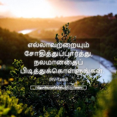 Picture 05 - 1 தெசலோனிக்கேயர் 5:21 TAMIRV - எல்லாவற்றையும் - Bible Verse Picture