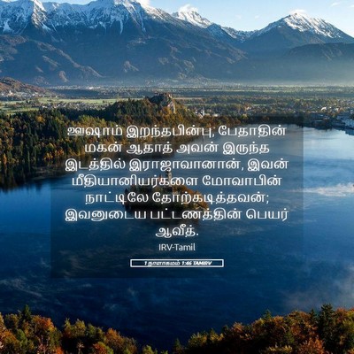 Picture 05 - 1 நாளாகமம் 1:46 TAMIRV - ஊஷாம் - Bible Verse Picture