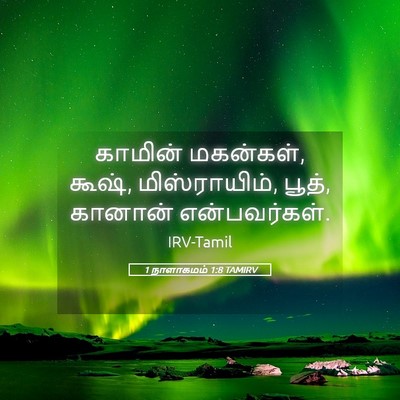 Picture 05 - 1 நாளாகமம் 1:8 TAMIRV - காமின் மகன்கள், - Bible Verse Picture