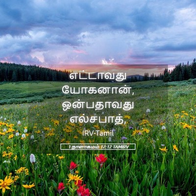 Picture 05 - 1 நாளாகமம் 12:12 TAMIRV - எட்டாவது யோகனான், - Bible Verse Picture