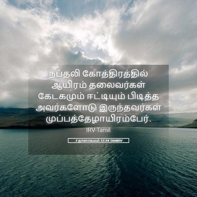 Picture 05 - 1 நாளாகமம் 12:34 TAMIRV - நப்தலி - Bible Verse Picture