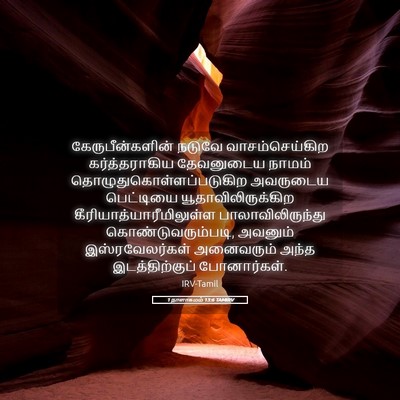 Picture 05 - 1 நாளாகமம் 13:6 TAMIRV - கேருபீன்களின் - Bible Verse Picture