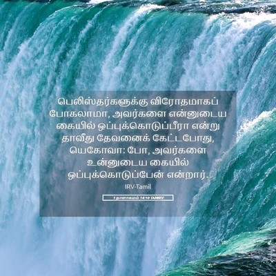 Picture 05 - 1 நாளாகமம் 14:10 TAMIRV - பெலிஸ்தர்களுக்கு - Bible Verse Picture