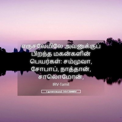 Picture 05 - 1 நாளாகமம் 14:4 TAMIRV - எருசலேமிலே - Bible Verse Picture