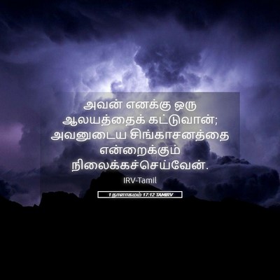 Picture 05 - 1 நாளாகமம் 17:12 TAMIRV - அவன் எனக்கு ஒரு - Bible Verse Picture