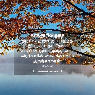 Picture 05 - 1 நாளாகமம் 20:8 TAMIRV - காத்தூரிலிருந்த - Bible Verse Picture