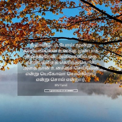 Picture 05 - 1 நாளாகமம் 21:10 TAMIRV - நீ தாவீதிடம் போய்: - Bible Verse Picture
