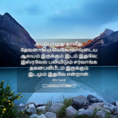 Picture 05 - 1 நாளாகமம் 22:1 TAMIRV - அப்பொழுது தாவீது: - Bible Verse Picture