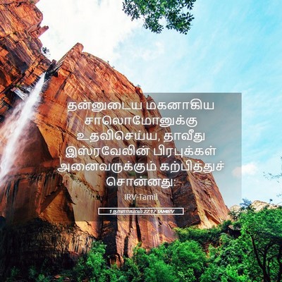 Picture 05 - 1 நாளாகமம் 22:17 TAMIRV - தன்னுடைய மகனாகிய - Bible Verse Picture