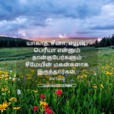Picture 05 - 1 நாளாகமம் 23:10 TAMIRV - யாகாத், சீனா, - Bible Verse Picture