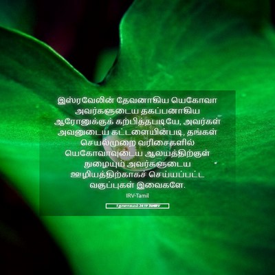 Picture 05 - 1 நாளாகமம் 24:19 TAMIRV - இஸ்ரவேலின் - Bible Verse Picture