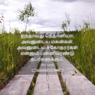 Picture 05 - 1 நாளாகமம் 25:12 TAMIRV - ஐந்தாவது - Bible Verse Picture
