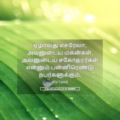 Picture 05 - 1 நாளாகமம் 25:14 TAMIRV - ஏழாவது எசரேலா, - Bible Verse Picture
