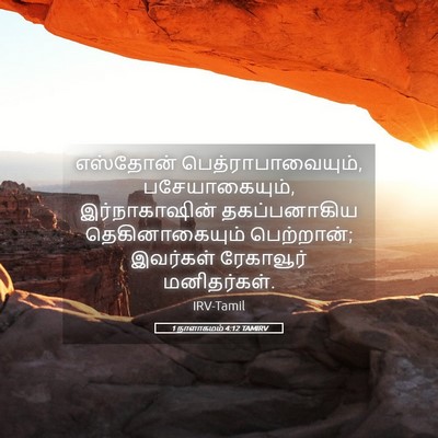 Picture 05 - 1 நாளாகமம் 4:12 TAMIRV - எஸ்தோன் - Bible Verse Picture