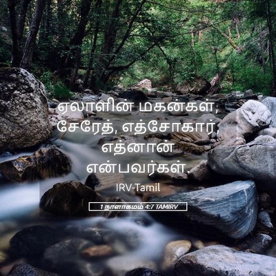 Picture 05 - 1 நாளாகமம் 4:7 TAMIRV - ஏலாளின் மகன்கள், - Bible Verse Picture